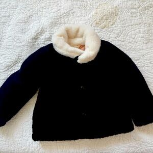 Girls 2T faux fue coat black and cream nordstrom